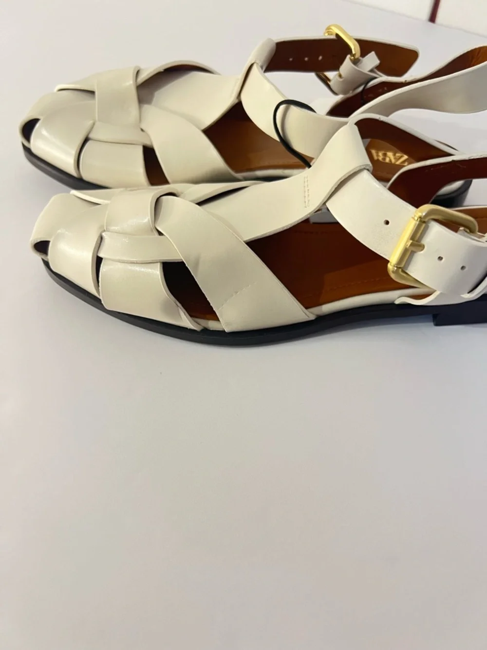 ZARA FLAT FISHERMAN SANDALS NWT 7.5 (38) - Picture 9 of 13